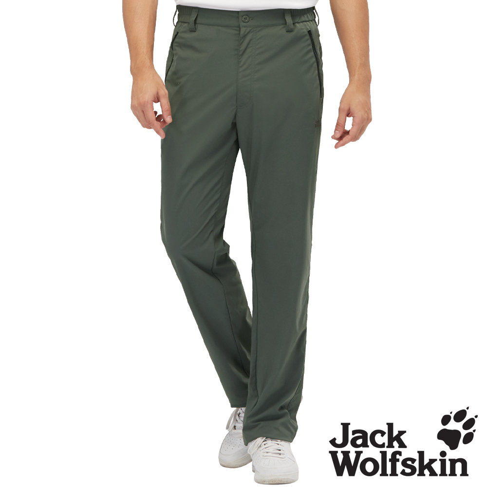 Jack Wolfskin 男 俐落剪裁休閒長褲 登山褲『黑色』