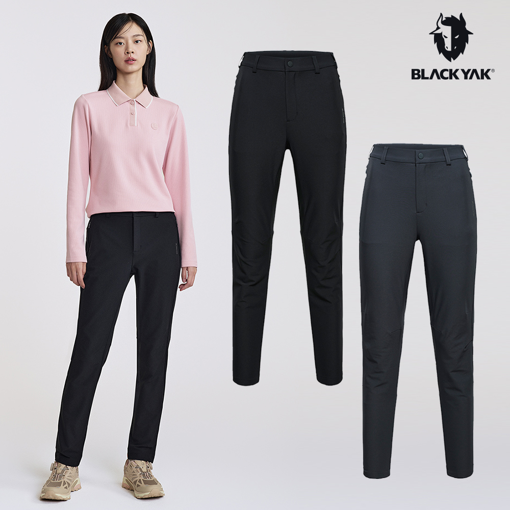BLACKYAK 女 ACTIVE長褲(碳灰/黑色)-立體剪裁 鬆緊式 休閒長褲-BYDB2WP203