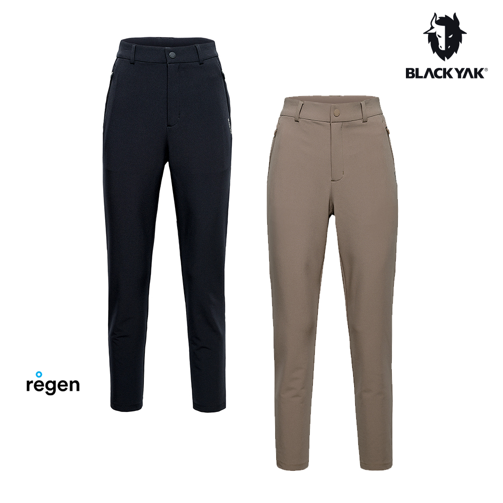 BLACKYAK 女 DAISY長褲(淺卡其/黑色)-輕量 休閒褲 登山褲 健行褲-BYDB2WP205