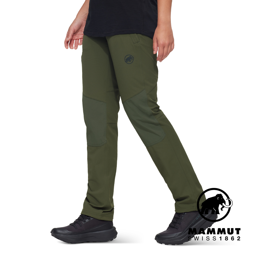 MAMMUT 長毛象 Runbold Guide SO Pants W 防風防潑水健行軟殼長褲 深沼澤綠 女款 #1021-01470