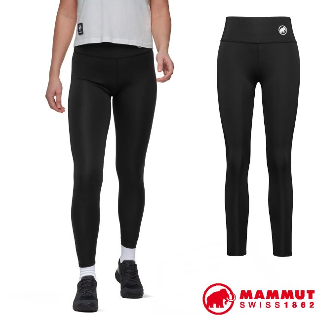 MAMMUT 長毛象 女 Waymarker Tights 高腰彈性緊身褲.登山健行攀岩褲.貼身內搭褲/耐用彈性/1022-02750-0001 黑
