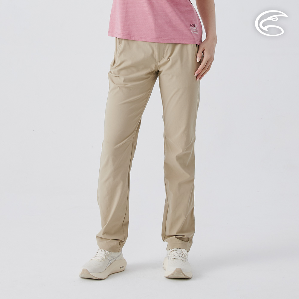 ADISI 女棉感彈性抗汙撥水修身長褲 AP2511060 淺卡 (S-XL)