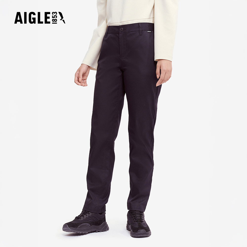 AIGLE 女 快乾長褲|AG-4A237A100 黑色(coolmax 吸濕排汗 女長褲 快乾長褲 彈性長褲)