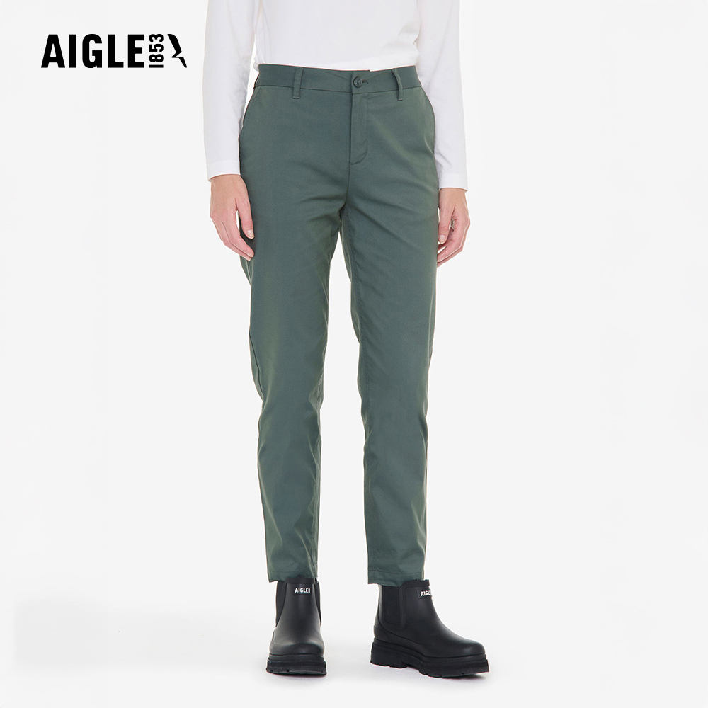 AIGLE 女 快乾長褲|AG-4A237A243 深灰綠(coolmax 吸濕排汗 女長褲 快乾長褲 彈性長褲)
