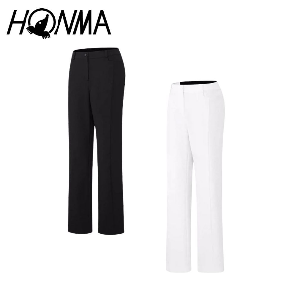 HONMA 本間高爾夫 女款logo休閒長褲 2026春夏新款 日本高爾夫球專櫃品牌(XS-L白色/黑色HWMC800R550)