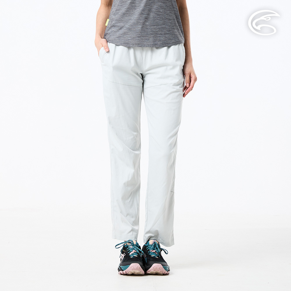 ADISI 女極輕膚快乾抗UV呼吸長褲 AP2611003 南極灰 (S-XL)|棉感 抗紫外線 吸濕速乾 彈性