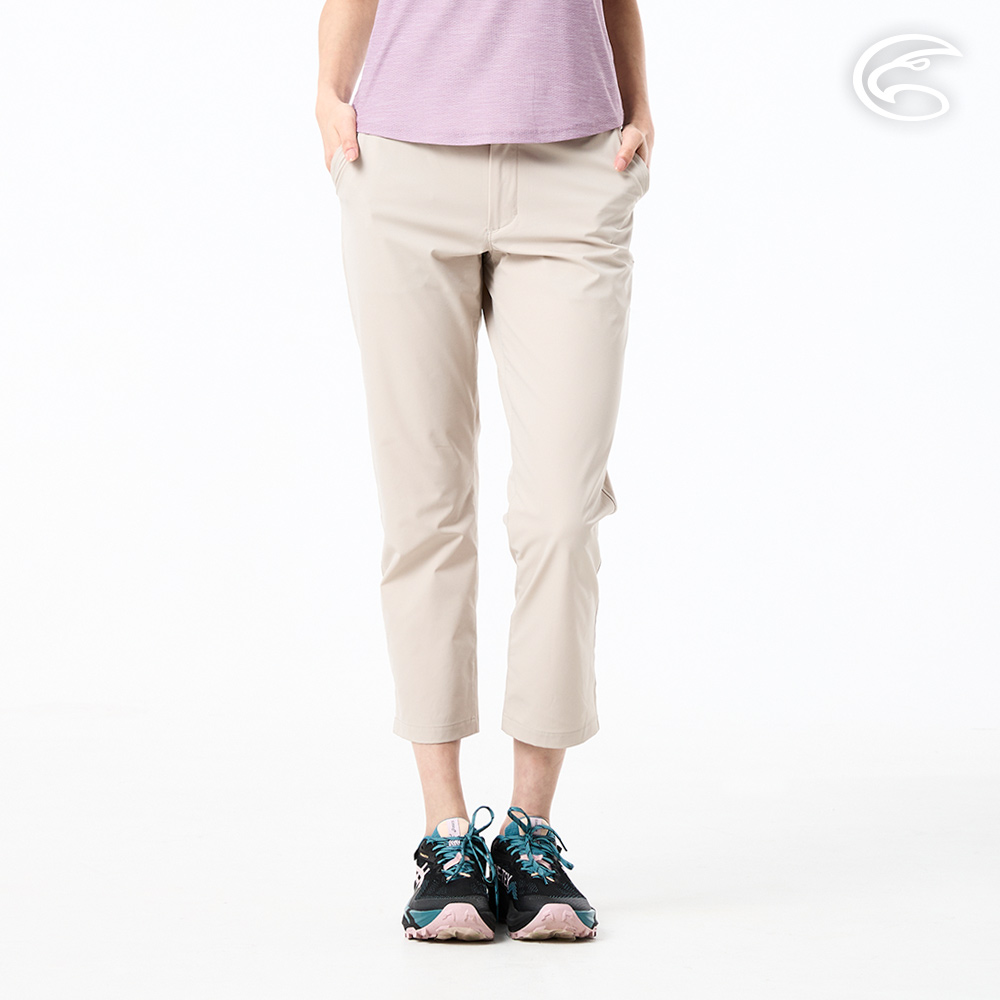 ADISI 女SORONA COOL植物紗抗皺降溫裸踝褲 AP2611045 沙卡 (S-2XL)|彈性 快乾 透氣 休閒褲 九分褲