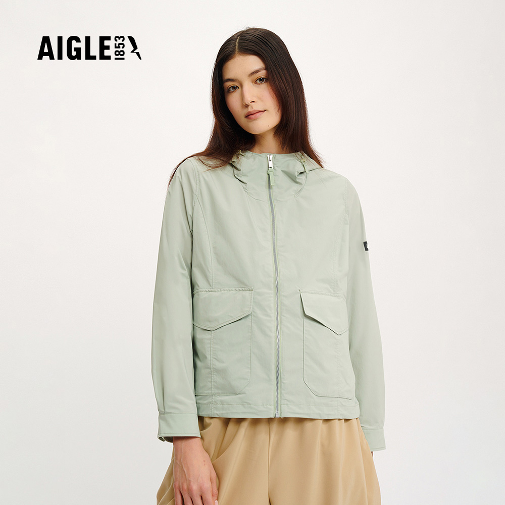 AIGLE 女 抗UV防潑外套(AG-4P253A244 淺綠)