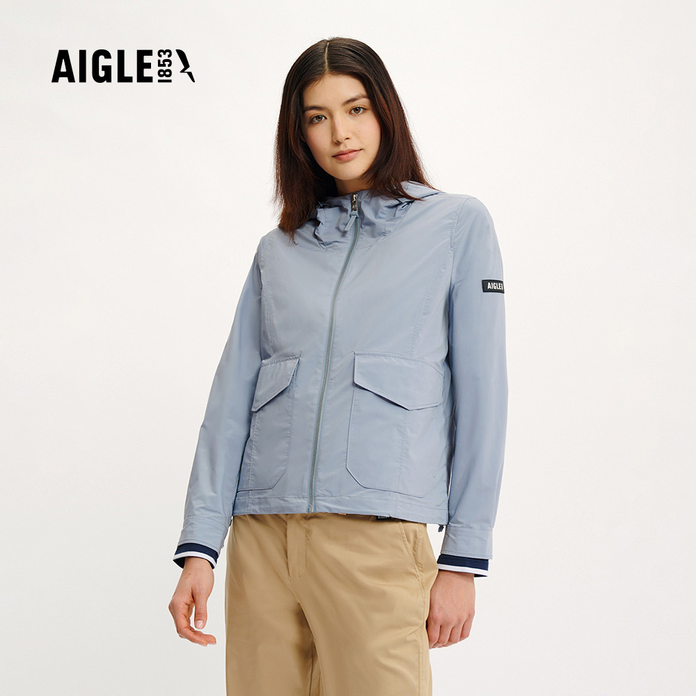 AIGLE 女抗UV防潑外套AG-4P253A049 淡藍(女裝 抗UV外套 防潑水外套)