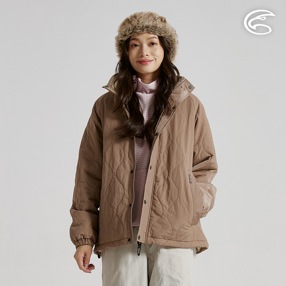 ADISI SMAWARM海洋溫控超撥水絎縫外套(男女可共穿) AJ2521054 灰褐 (S-2XL)|防潑水 蚵技棉 抗靜電