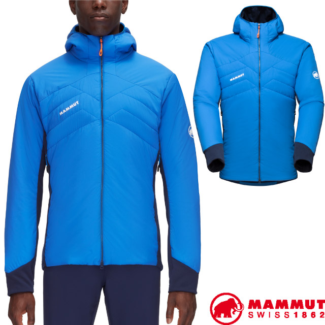 MAMMUT 長毛象 男 Rime Light IN Flex 輕量防風防潑水連帽保暖外套_1013-02150-50507 冰藍/海洋藍