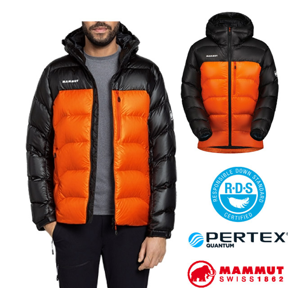 MAMMUT 長毛象 男 Gravity IN Hooded 輕量防風防潑連帽羽絨外套/1013-02630-3722 火熱紅/黑