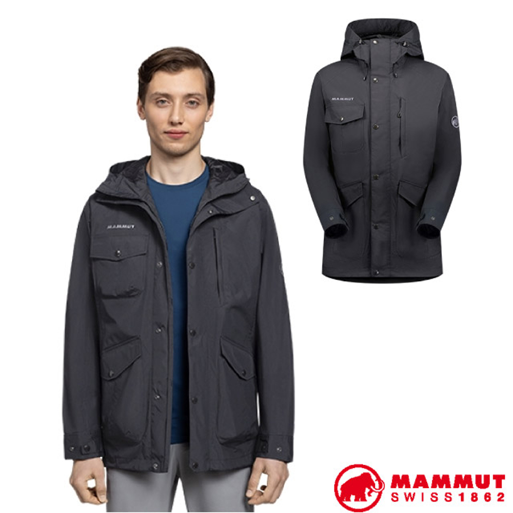 MAMMUT 長毛象 AF 男 Mountain SO Parka 輕量保暖防風防潑連帽外套.夾克/ 1011-01950-0001 黑