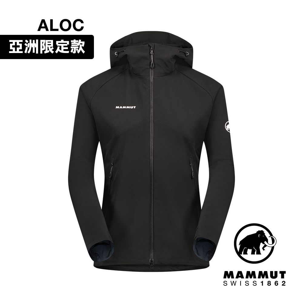 MAMMUT 長毛象 Macun 2.0 SO Hooded AF W 防潑水軟殼連帽外套 黑色 女款 #1011-00802