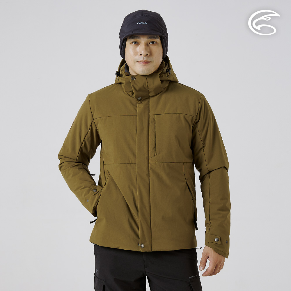 ADISI 男SMAWARM海洋溫控超撥水防風外套 AJ2521033 油棕綠 (M-3XL)|撥水 防潑水 蚵技棉 抗風