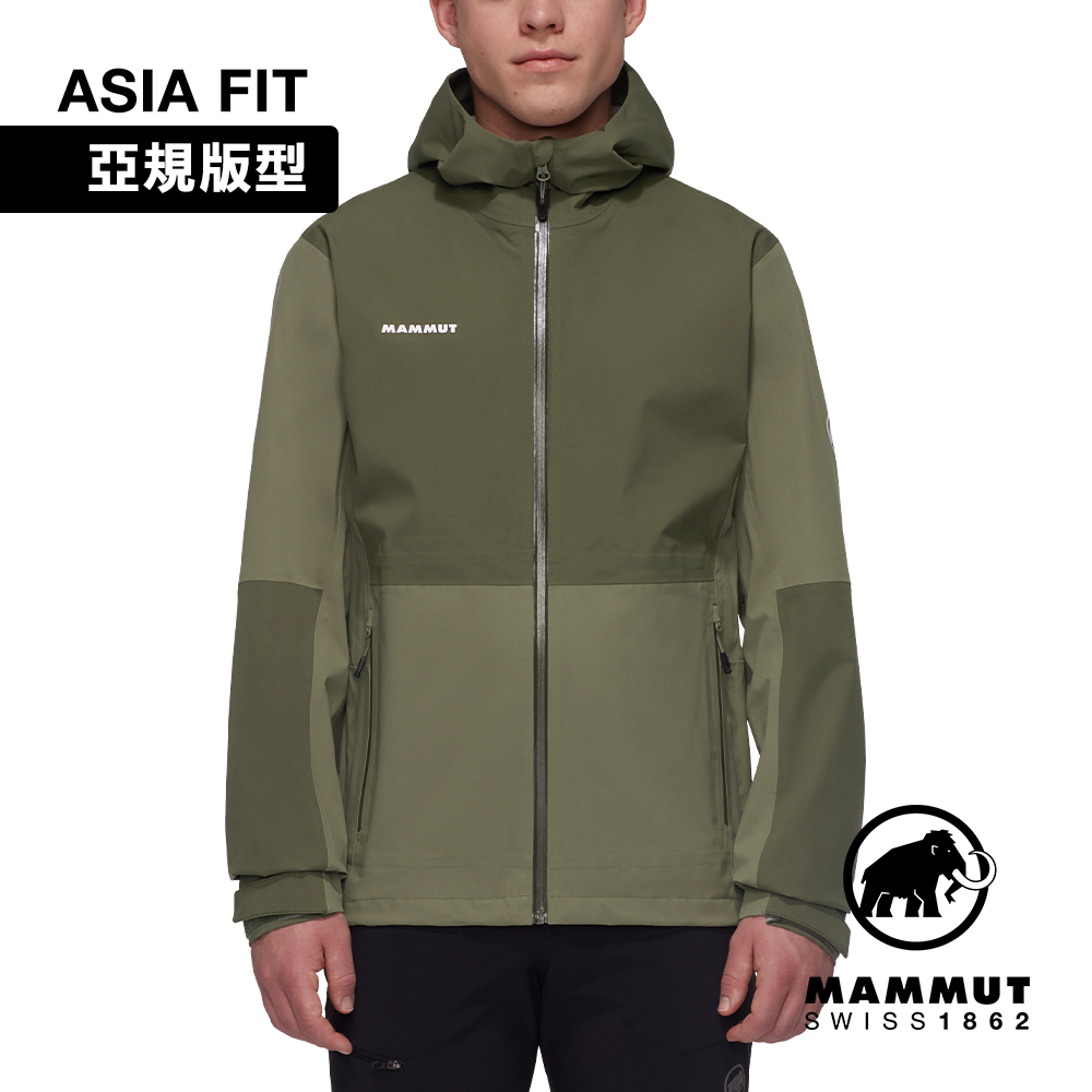 MAMMUT 長毛象 Linard Guide HS Hooded Jacket AF Men 輕量防水防風連帽外套 男款 沼澤綠/綠 #1010-30930