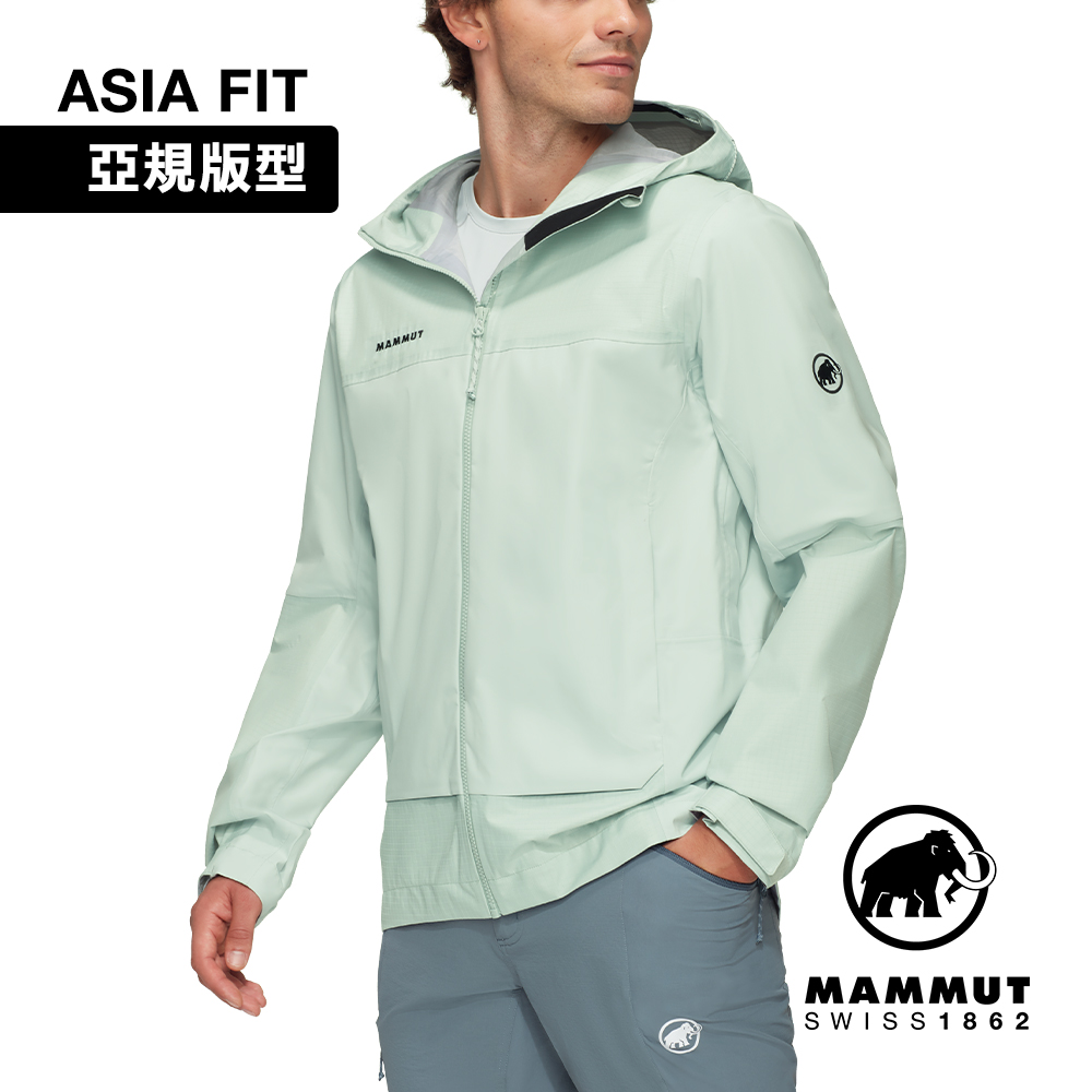 MAMMUT 長毛象 Ducan Guide HS Hooded Jacket AF Men 輕量防水連帽外套 男款 鼠尾草銀綠 #1010-31930