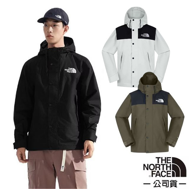 The North Face 北面 男 REIGN ON JACKET 透氣防水防風連帽外套.防曬風衣夾克/下擺可調節/ 8FZM