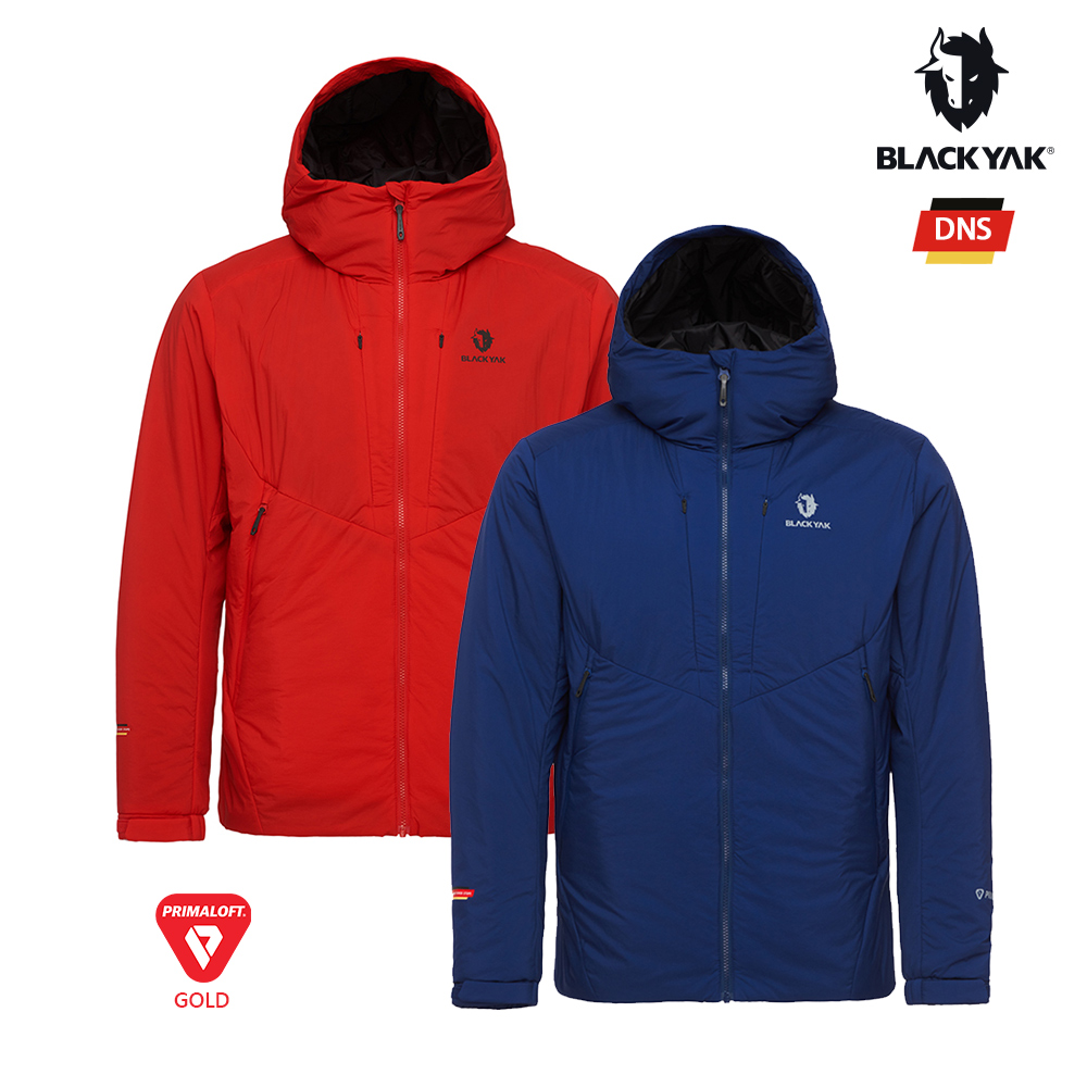 BLACKYAK 男 DNS LADAKH PRIMALOFT保暖外套(火紅/墨藍)-登山 保暖 連帽外套-BYEB2MJ203