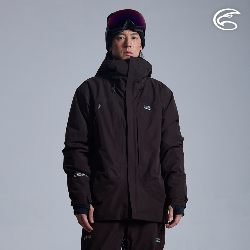 ADISI 男SMAWARM海洋溫控防水防風透氣雪衣 AJ2521029 宇宙黑 (M-3XL)|防潑水 防水透氣 蚵技棉 滑雪