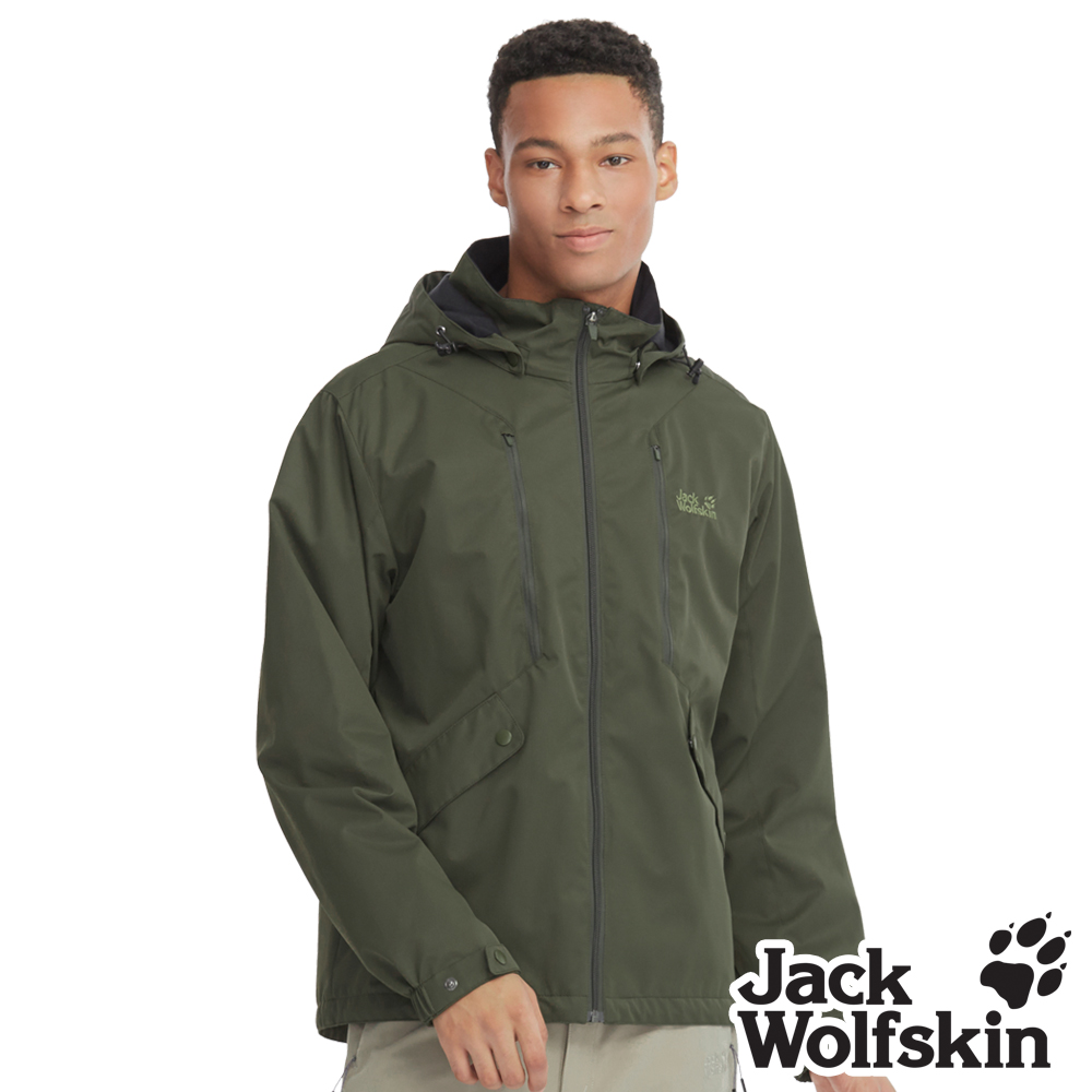 Jack Wolfskin 男 輕量經典款 防風超潑水天鵝絨保暖外套『橄綠』