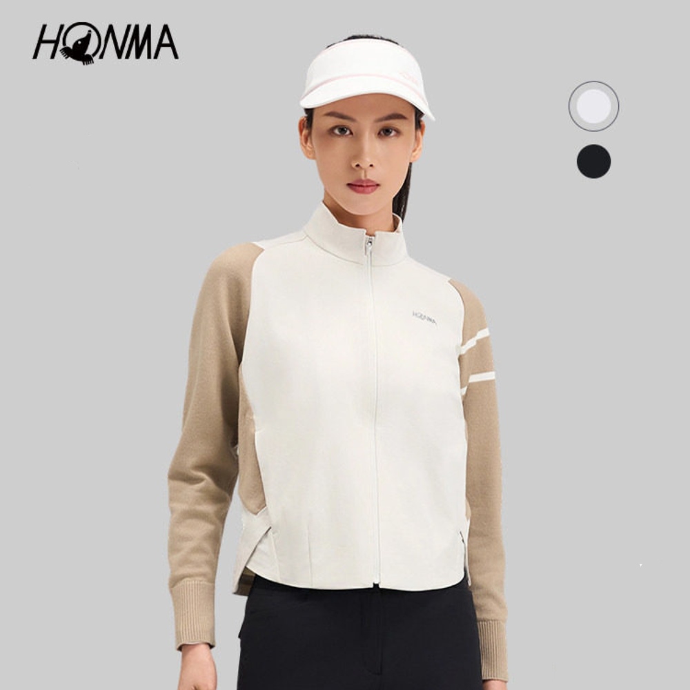 HONMA 本間高爾夫 女款簡約休閒外套 2026春夏款 日本高爾夫專業品牌(S~L黑色 HWMC302R559)