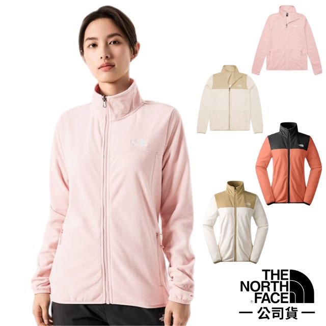 The North Face 北面 女 立領保暖抓絨外套/夾克/保暖抓絨材質.適登山健行.日常休閒/81SR-ROI 桃木粉