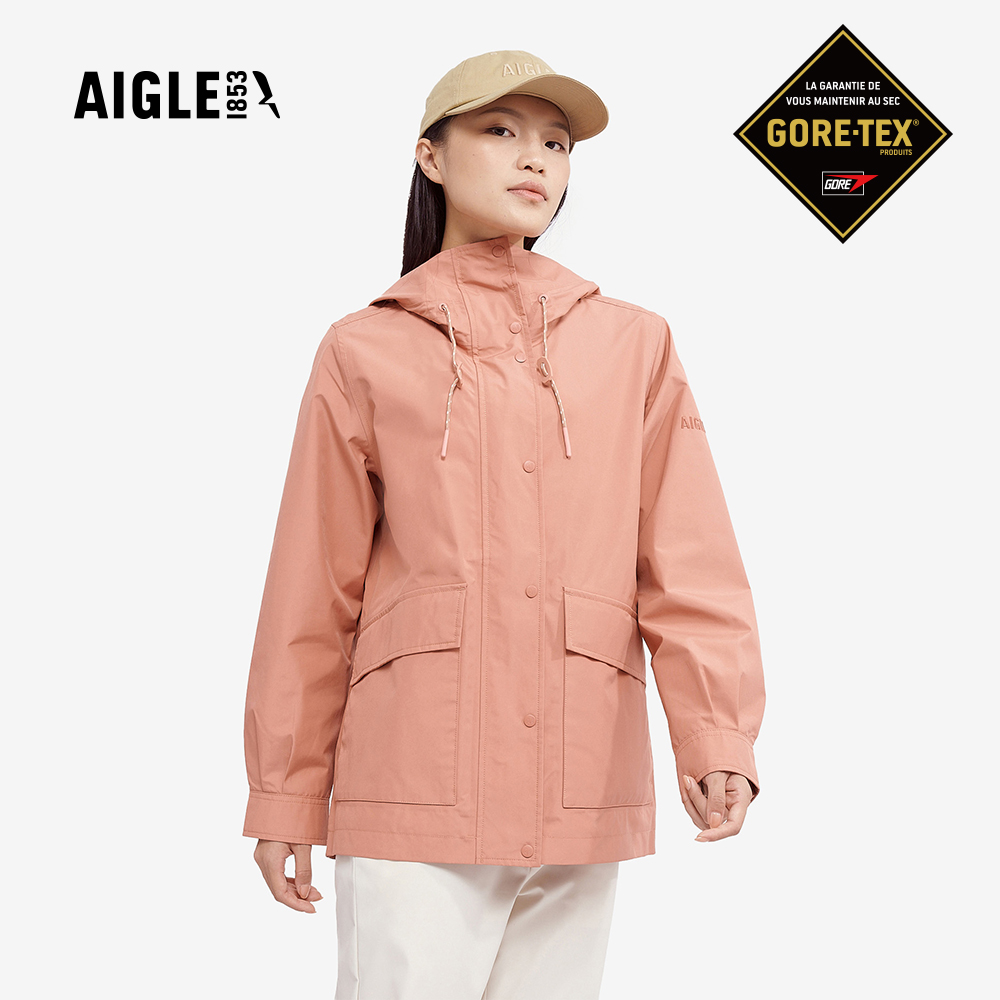 AIGLE 女 GORE-TEX 防水透氣外套｜AG-4A205A026 深粉紅(女外套 防水透氣外套 防風外套 Goretex)