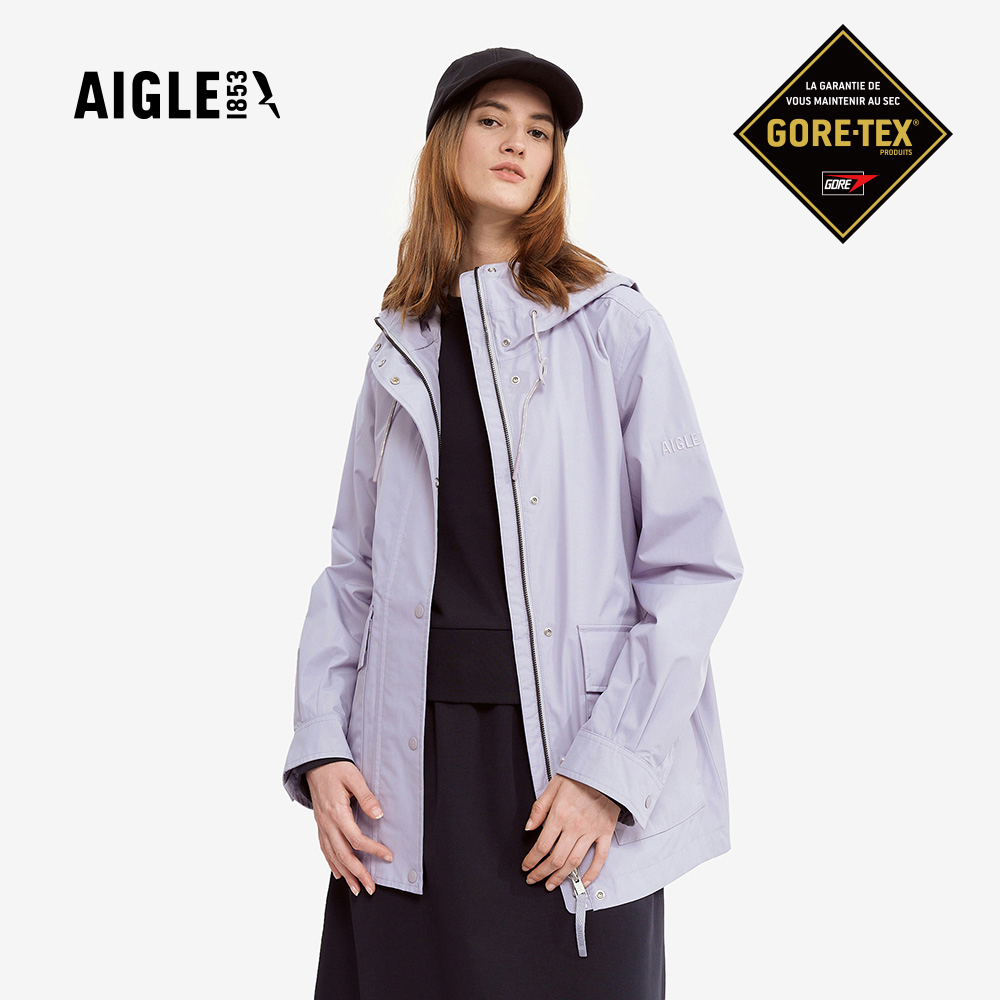 AIGLE 女 GORE-TEX 防水透氣外套|AG-4A205A106 淺丁香紫(女外套 防水透氣外套 防風外套 Goretex)