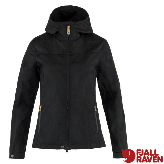 Fjallraven 小狐狸 女 Stina 連帽防風防潑外套.夾克.風衣/ 89234-550 黑