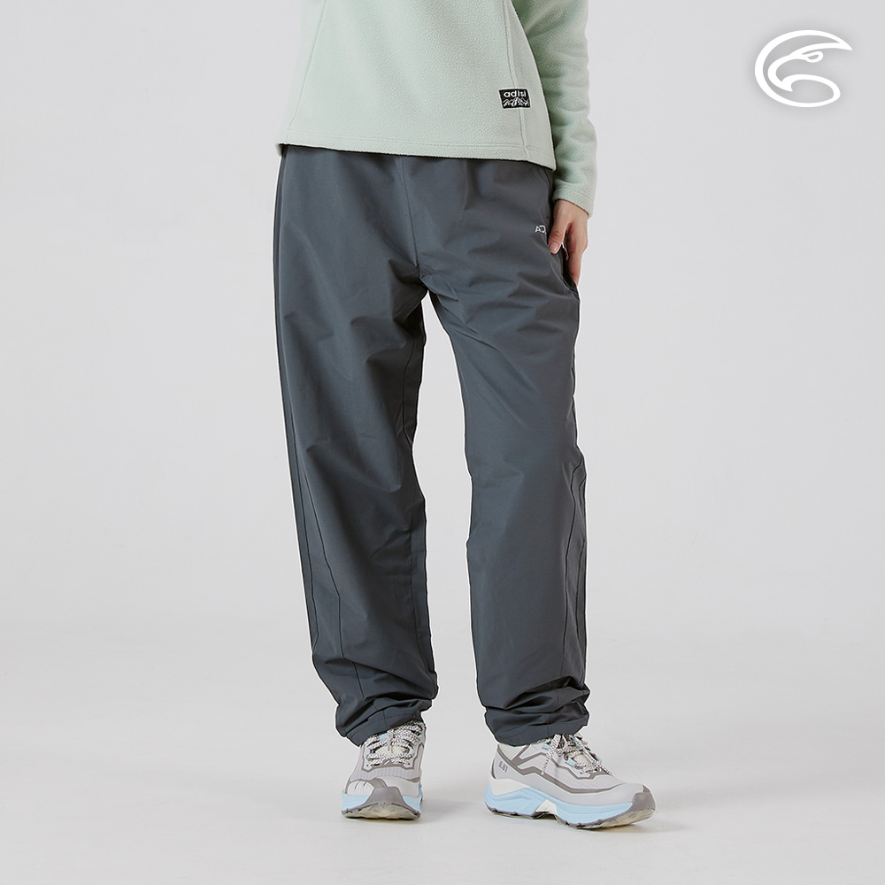 ADISI 女雙層撥水保暖褲 AP2521088 深灰色 (S-2XL)|防潑水 抗風 輕量 保暖長褲