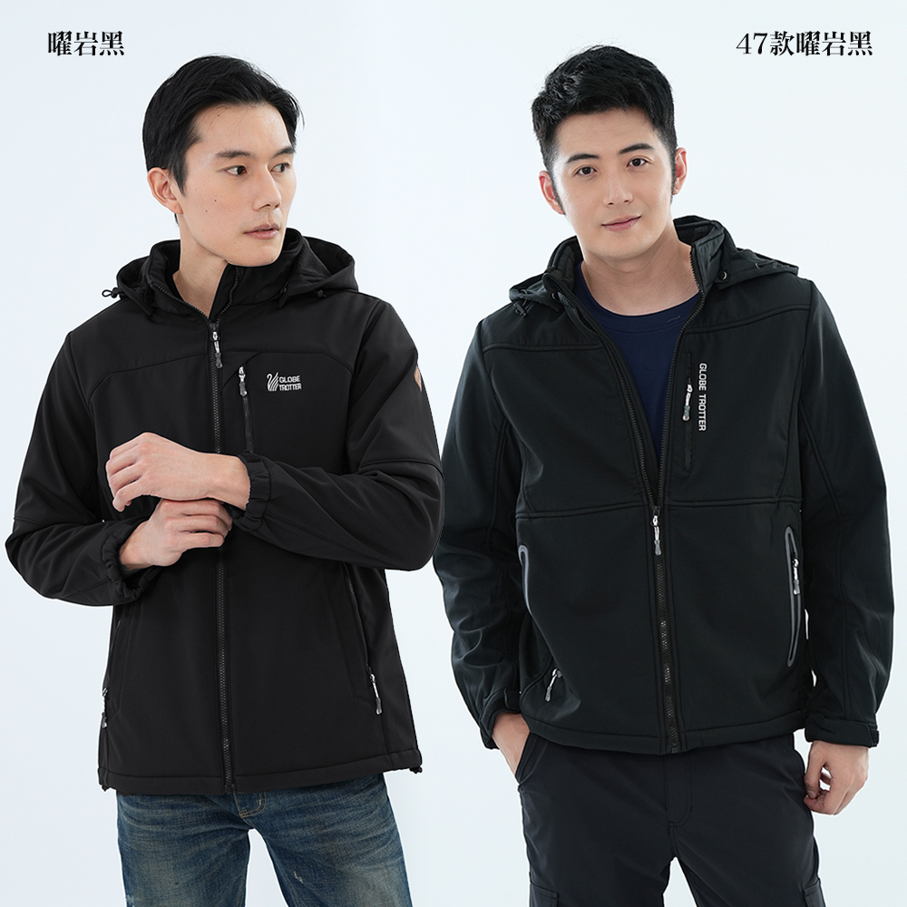 男款 GlobeTex防水防風保暖刷毛軟殼外套(滑雪登山騎車 M-5L 大尺碼)