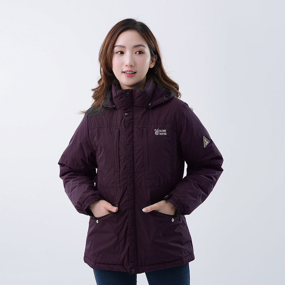 女款極暖GlobeTex防水防風保暖顯瘦羽絨外套GJ23036/ 暗紅