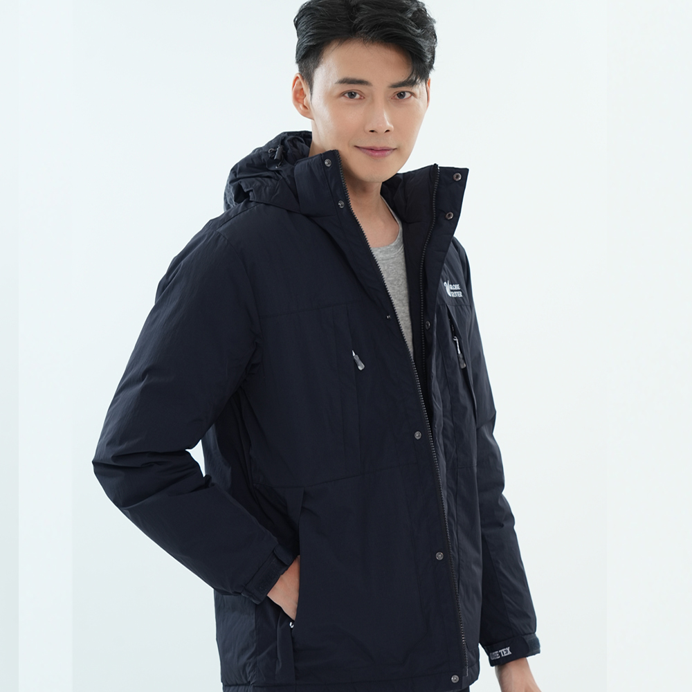 男款極暖GlobeTex防水防風保暖顯瘦羽絨外套GJ23038 / 丈青