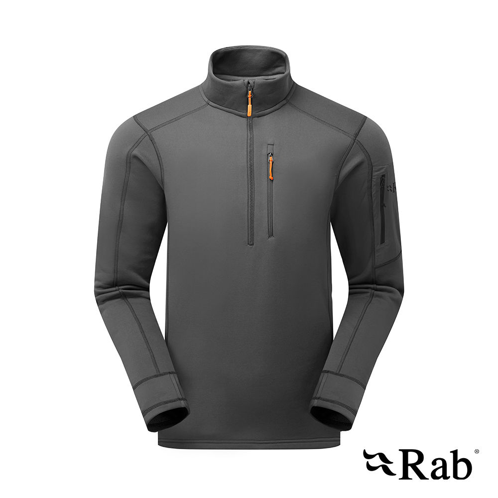 RAB Modulus Pull-On 快乾排汗彈性柔軟保暖上衣 男款 石墨灰 #QFG17