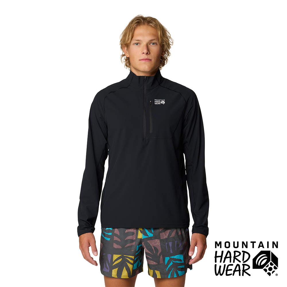 Mountain Hardwear Sunshield 1/2 Zip Men 防曬超輕量長袖上衣 黑色 男款 #2110211