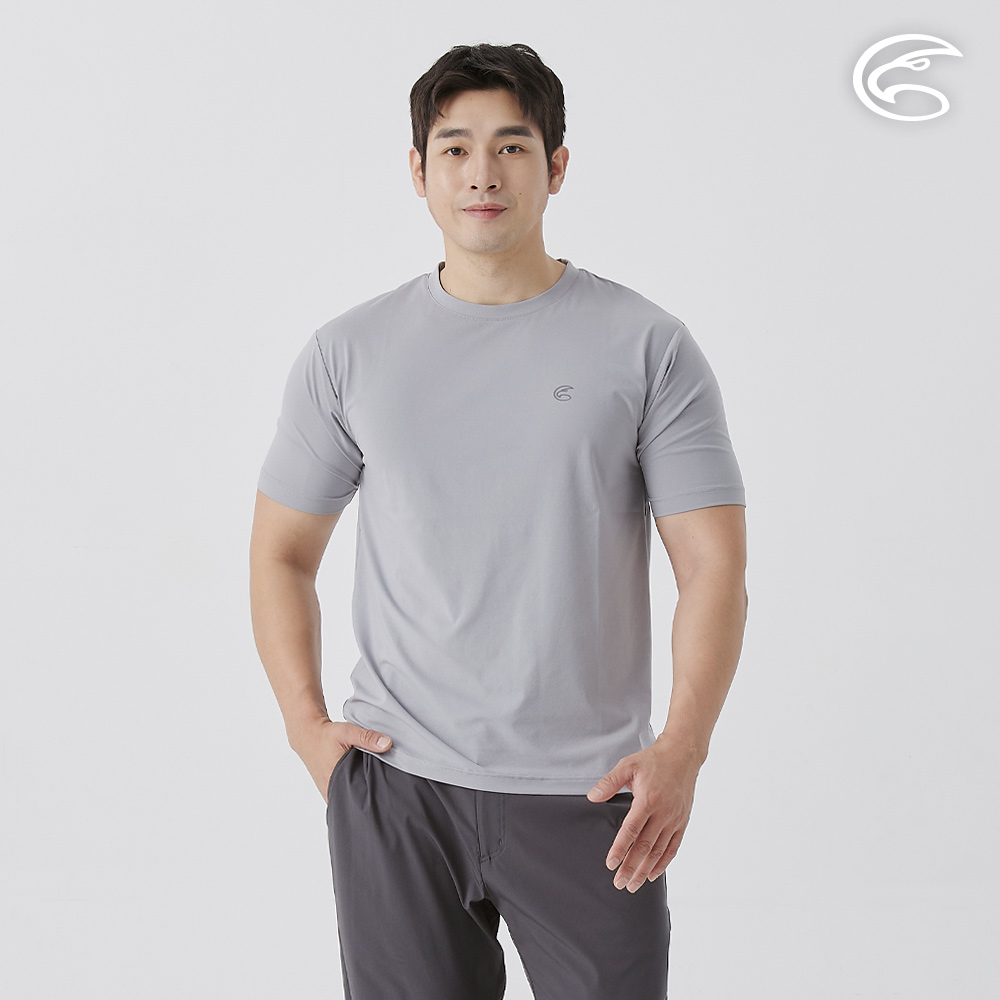 ADISI 男彈性乾爽快排上衣 AL2511062 中灰 (S-2XL)