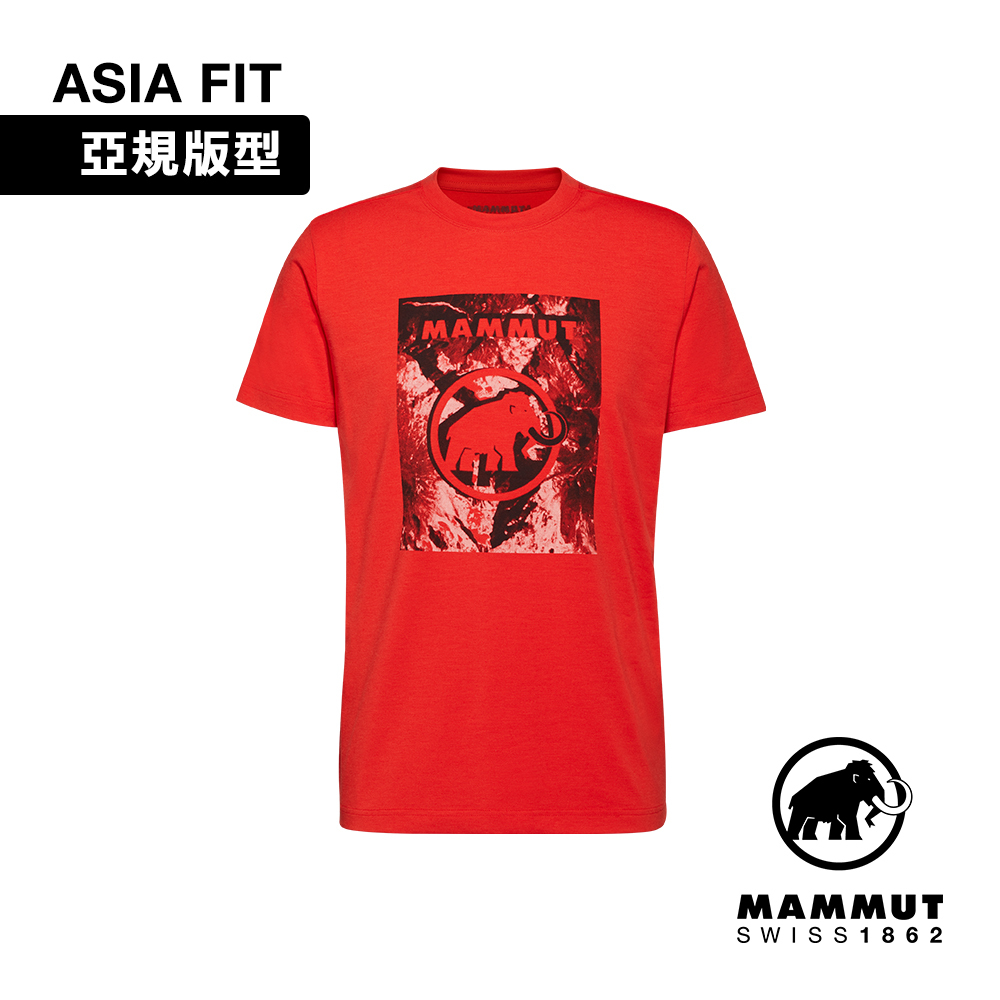 MAMMUT 長毛象 Trovat T-Shirt AF Mammut 吸濕快乾LOGO透氣短袖T恤 男款 經典紅 #1017-06450