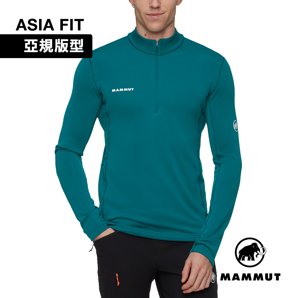 MAMMUT 長毛象 Aenergy ML Half Zip AF 保暖半拉長袖排汗衣 深鴨青 男款 #1016-01120