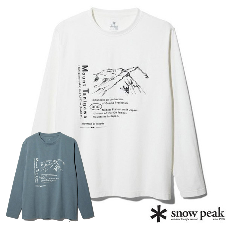 Snow Peak 中性款 MofM Mt.Tanigawa 聯名款圓領長袖T恤.運動休閒上衣/吸濕快乾/MM4310-TS04
