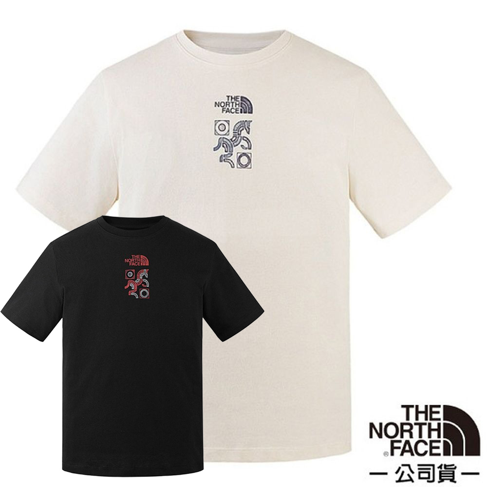 The North Face 北面 男女 中性 質感棉質概念性印花圓領短袖T恤.休閒運動上衣.套頭衫/透氣舒適/ 8DQW