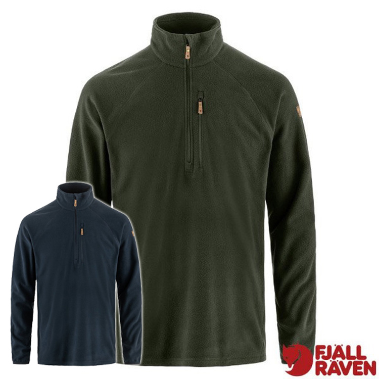Fjallraven 小狐狸 男 Övik Lite Fleece Half Zip 輕量保暖刷毛半開襟立領衫.運動休閒套頭衫/適登山健行/12600243
