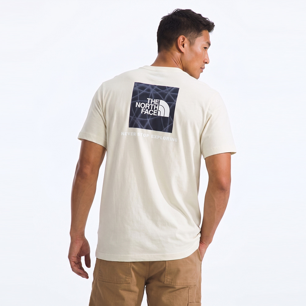 The North Face 北面 印刷Logo背面圖案短袖T恤-米白色