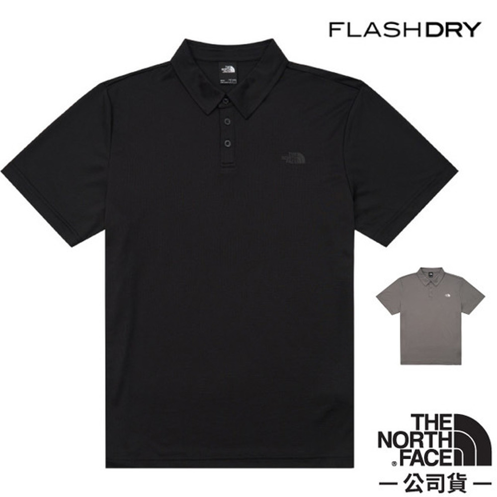 The North Face 北面 男 FLASHDRY 吸濕透氣排汗短袖POLO衫.休閒套頭衫.運動上衣/ 8HQX
