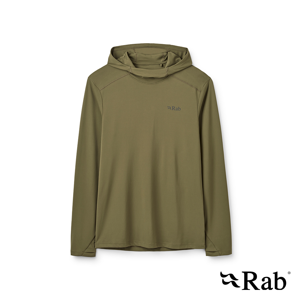 RAB Force Hoody 長袖防曬抗臭連帽排汗衣 男款 橄欖綠 #QCC20