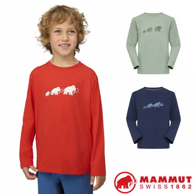 MAMMUT 長毛象 童 Core Longsleeve 經典 Logo長袖上衣/ 1016-02230