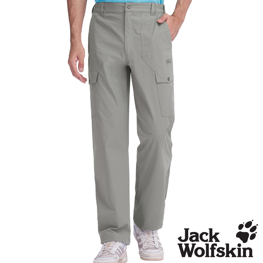 Jack Wolfskin 男 保暖彈性休閒長褲 透氣快乾登山褲『霧灰』