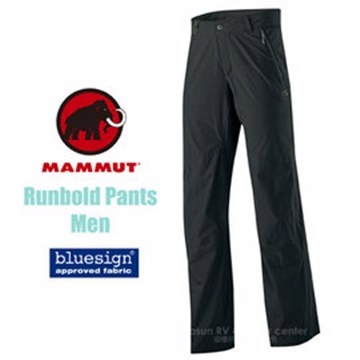 MAMMUT 長毛象 男新款 Runbold Pants Men彈性透氣排汗防潑水長褲/休閒長褲.登山褲/適登山.健行_黑 1020-06812-0001
