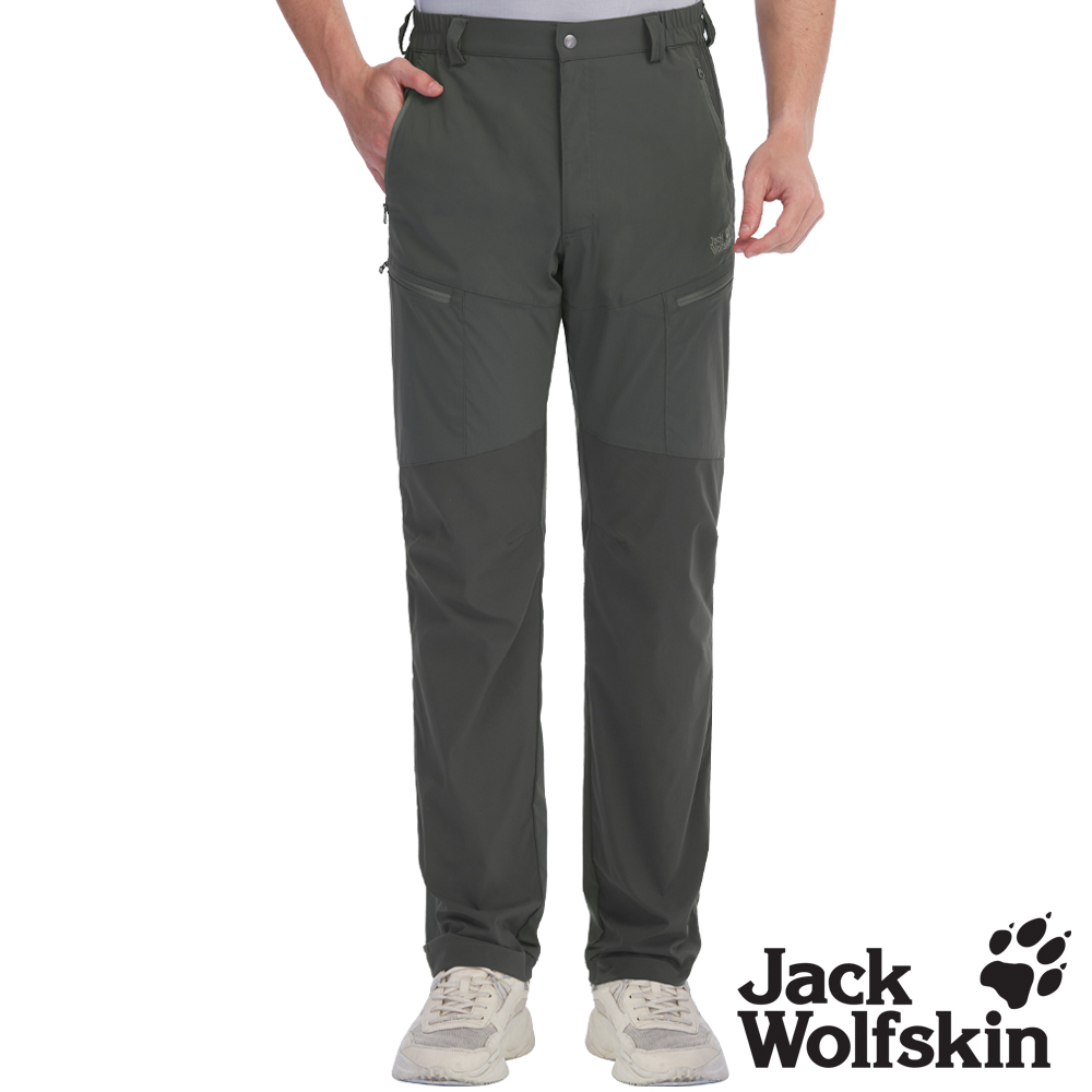 Jack Wolfskin 男 純植萃防蚊 拼接多口袋休閒長褲『棕』