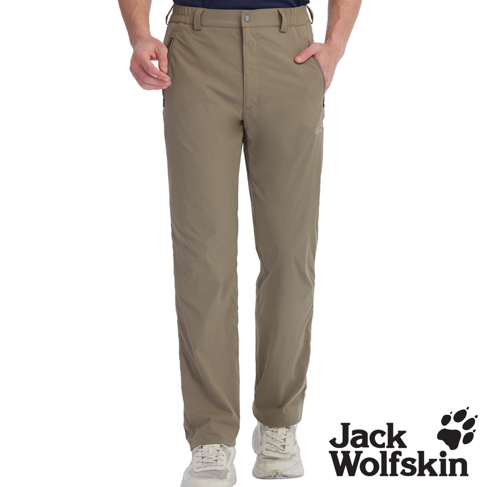 Jack Wolfskin 男 純植萃防蚊 簡約率性休閒長褲『卡其』